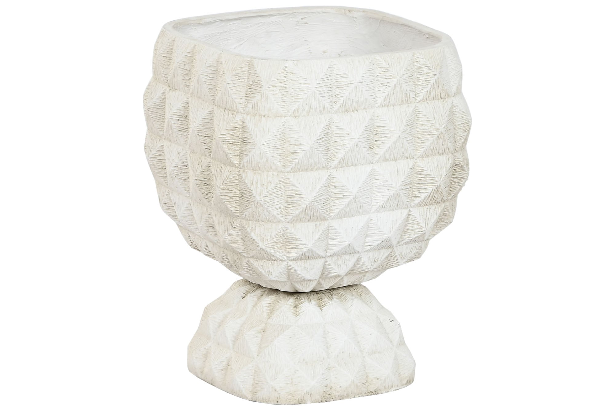 MACETERO FIBRA ARCILLA 32X32X40 DESGASTADO CRUDO