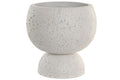 MACETERO FIBRA VIDRIO 35X35X35 RUGOSO BLANCO