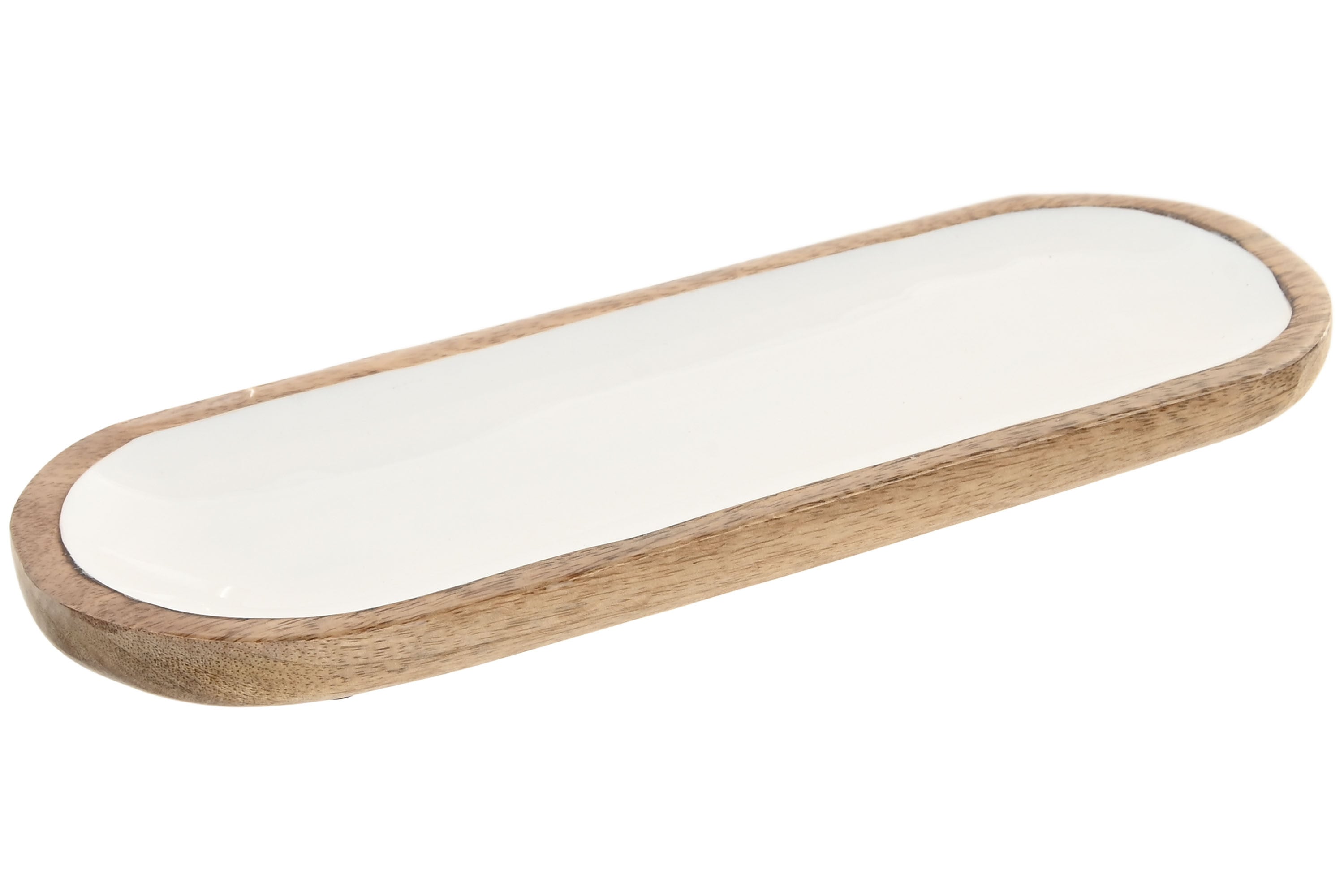 BANDEJA MANGO 30X10X2,5 LACADO BLANCO