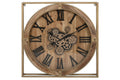 RELOJ PARED HIERRO MDF 72X10X72 DORADO DORADO