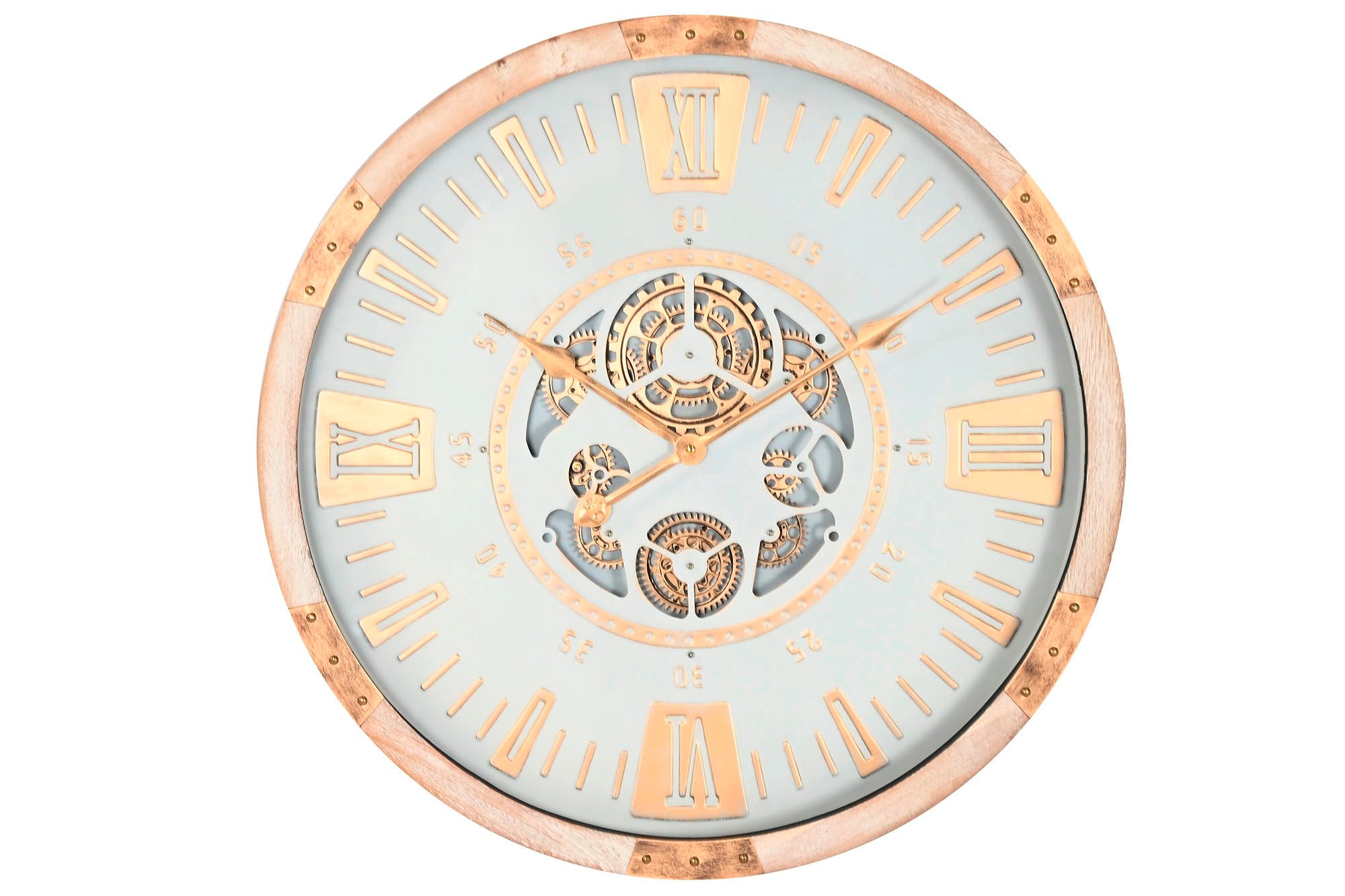 RELOJ PARED ABETO CRISTAL 63X8X63 MOVIMIENTO