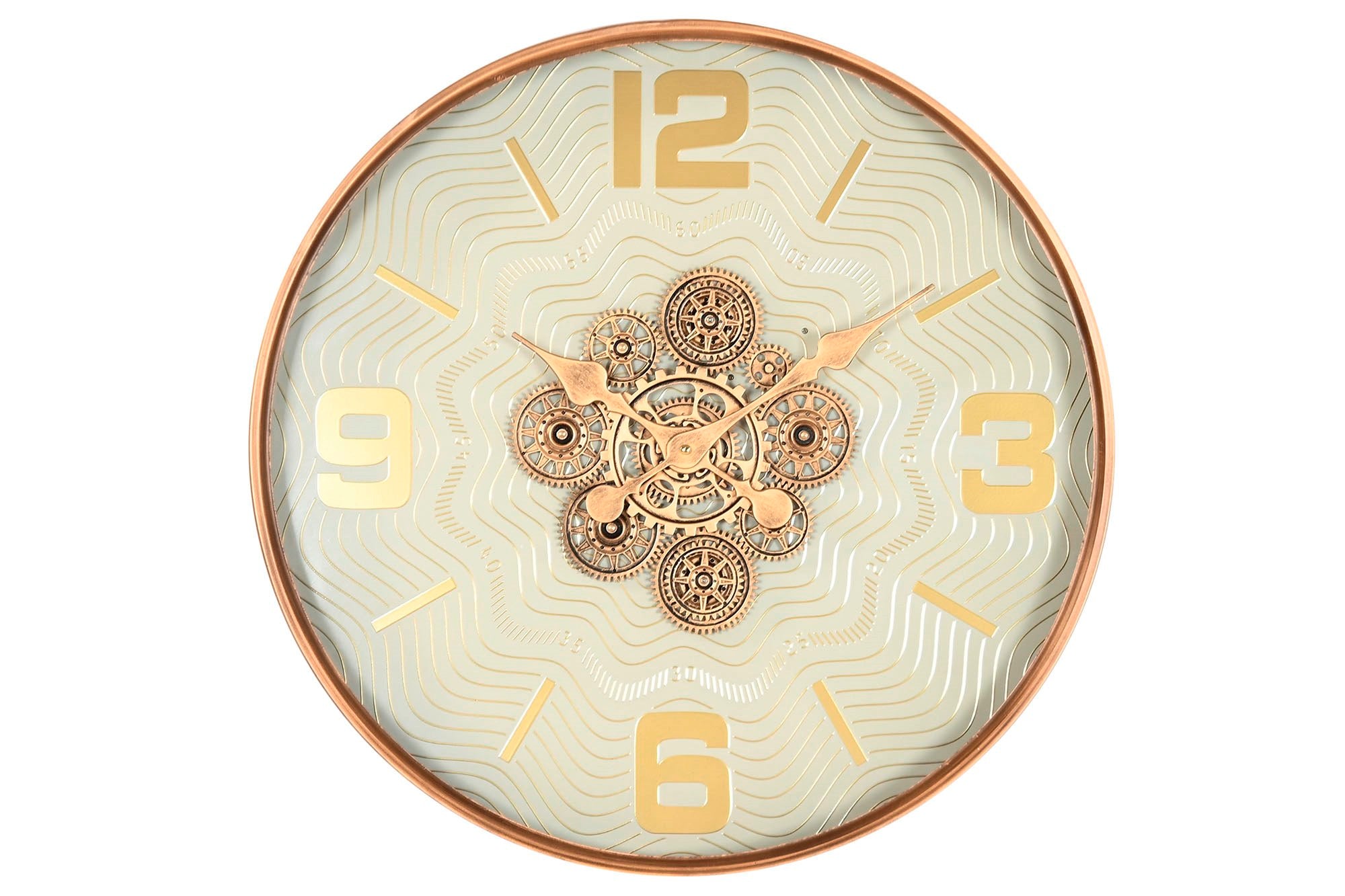 RELOJ PARED METAL CRISTAL 60X8X60 MOVIMIENTO