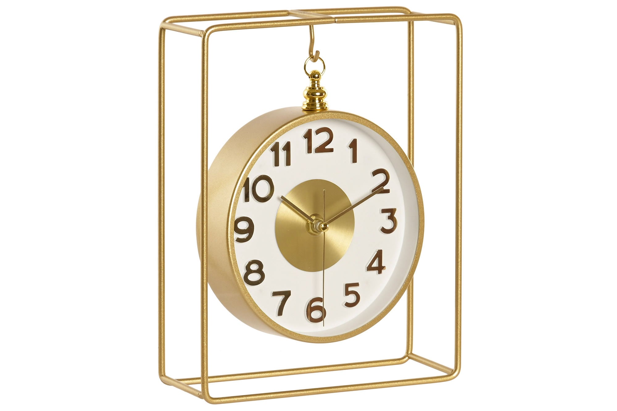 RELOJ SOBREMESA ALUMINIO 18,5X7X24 DORADO