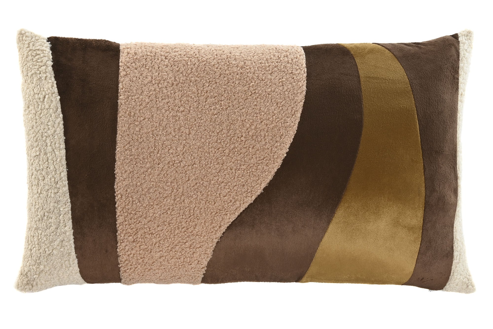 COJIN POLIESTER 50X8X30 380 GRS PATCHWORK MARRON